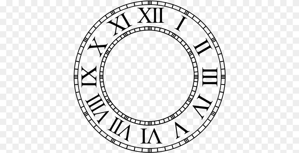 Vector Clock Face Clip Art Clock Roman Numerals Clipart, Gray Png