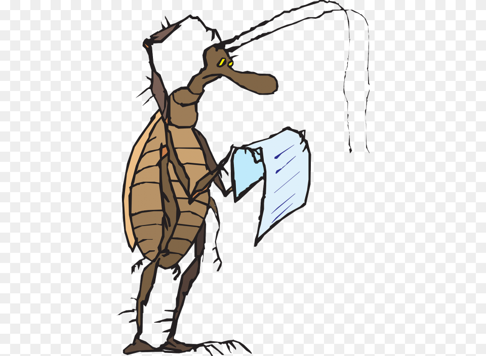 Vector Cockroach Reading A Book, Person Free Transparent Png