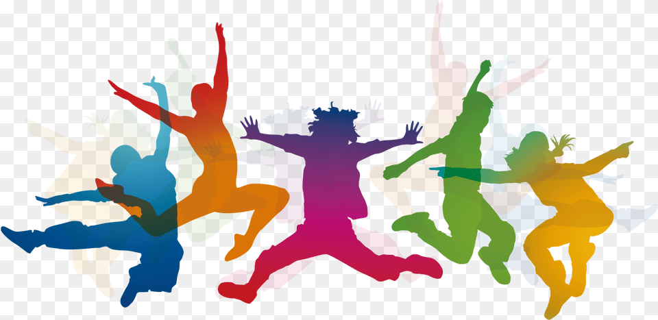 Vector Color Jumping Man Dance Class Vector, Art, Dancing, Graphics, Leisure Activities Png Image