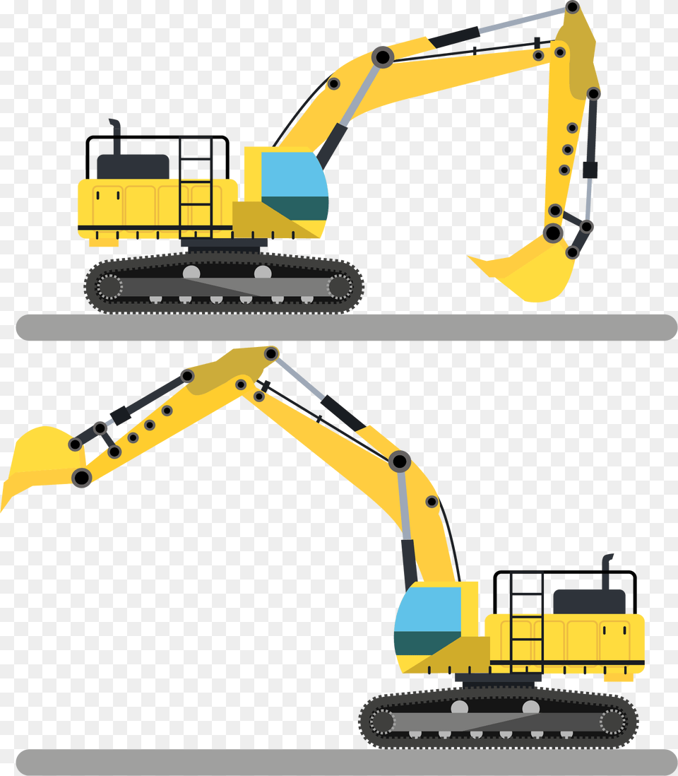 Vector Construction Illustration, Bulldozer, Machine, Construction Crane Free Png