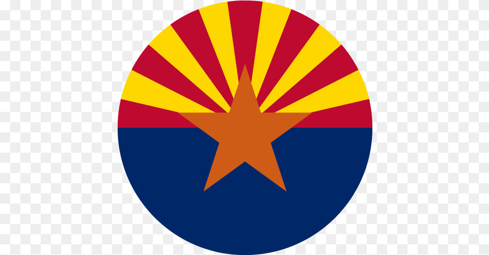 Vector Country Flag Of Arizona Circle Vector World Flags Arizona Flag Circle, Logo, Star Symbol, Symbol Free Png