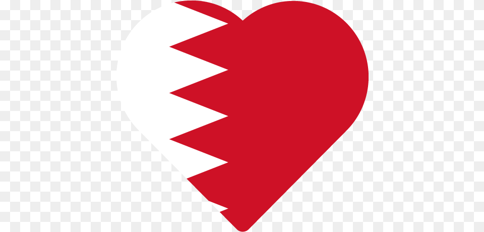 Vector Country Flag Of Bahrain Heart Vector World Flags Illustration Png