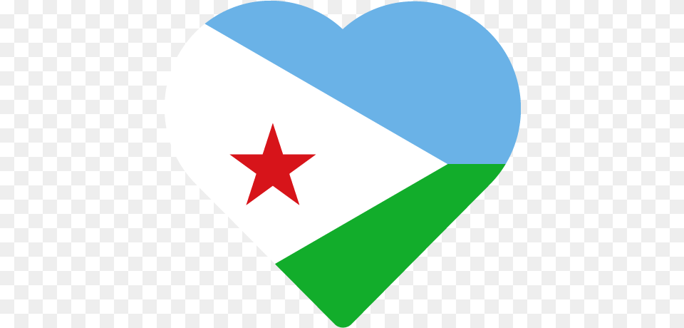 Vector Country Flag Of Djibouti Heart Vector World Flags Flag, Star Symbol, Symbol Png Image