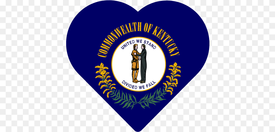 Vector Country Flag Of Kentucky Heart Vector World Flags Kentucky Flag, Badge, Logo, Symbol, Person Png