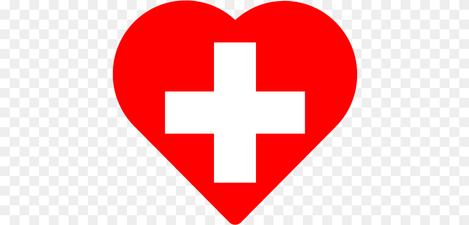 Vector Country Flag Of Switzerland Heart With Cross Clipart Black And White, First Aid, Logo, Symbol Free Png Download