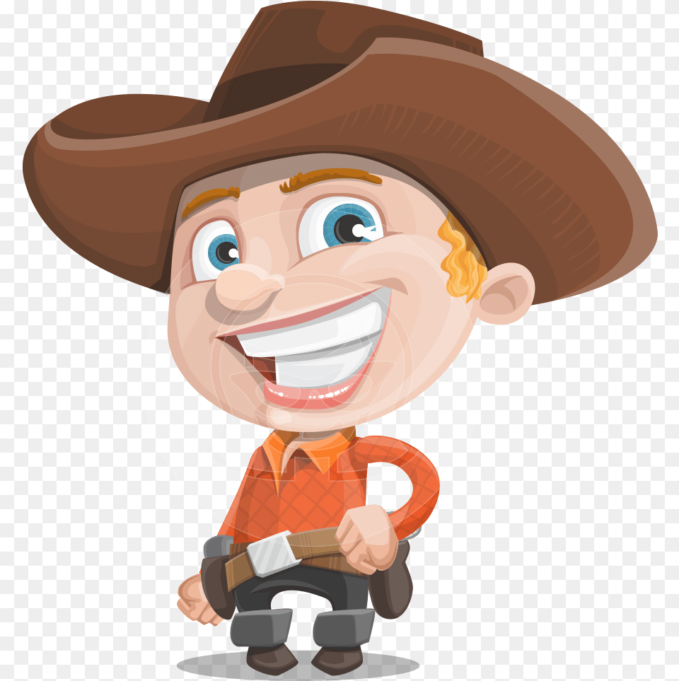 Vector Cowboy Character Cowboy Cap Cartoon Character, Clothing, Hat, Face, Head Png
