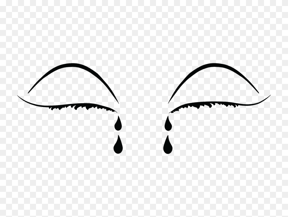 Vector Crying Eyes And Clipart Download, Silhouette, Animal, Cat, Mammal Png Image