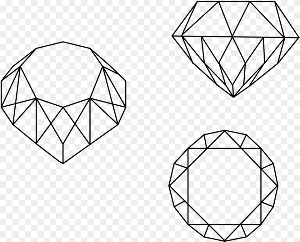Vector Crystal Outline Triangle, Gray Free Transparent Png