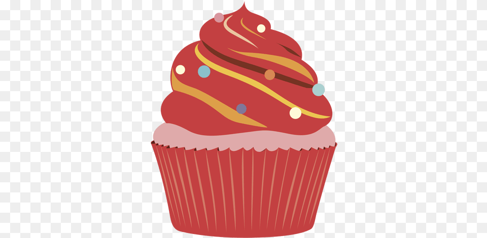 Vector Cupcakes Animated Transparent Red Velvet Cupcake Clipart, Cake, Cream, Dessert, Food Png