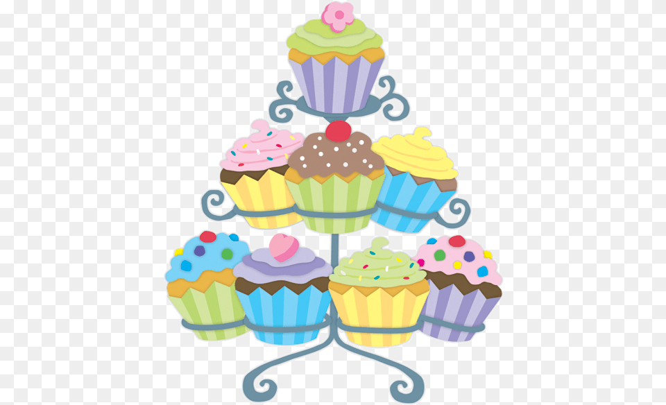 Vector Cupcakes Holder Transparent Cake Stand Clipart, Cream, Cupcake, Dessert, Food Free Png Download