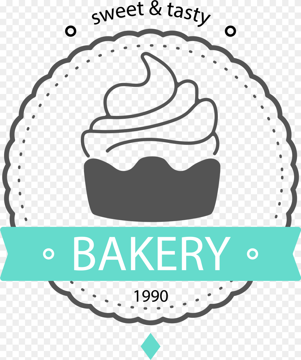 Vector Cupcakes Simple Modern Cake Logo Design, Cream, Dessert, Food, Ice Cream Free Transparent Png