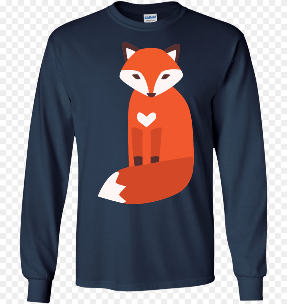 Vector Cute Fox Ls Tshirt Teeever T Shirt, Clothing, Long Sleeve, Sleeve, Adult Png Image