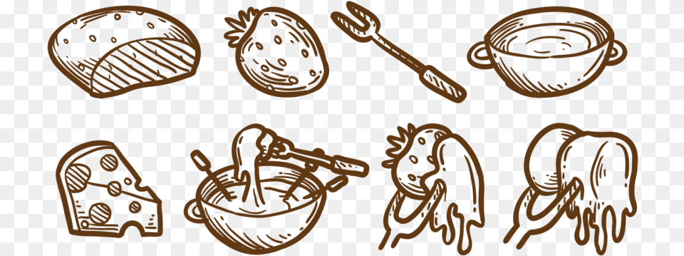 Vector De Iconos De Fondue, Cutlery, Spoon, Baseball, Baseball Glove Free Png