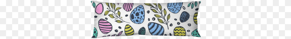 Vector Doodle Easter Seamless Pattern Cushion, Home Decor Free Png Download