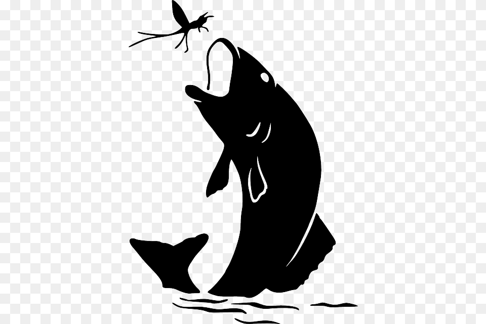 Vector Download Free Image On Pixabay Silhouette Fish Jumping Out Of Water Silhouette, Stencil, Animal, Sea Life, Shark Png