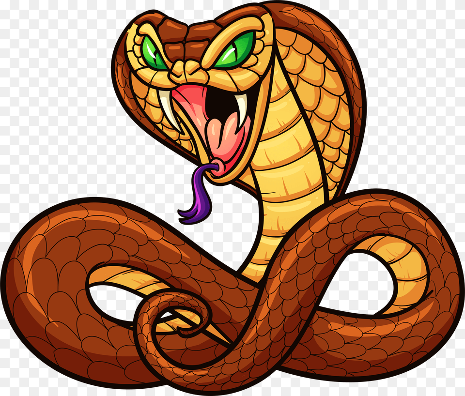 Vector Snake Cartoon Clip Art Cartoon Cobra, Animal, Reptile, Bulldozer, Machine Free Png Download