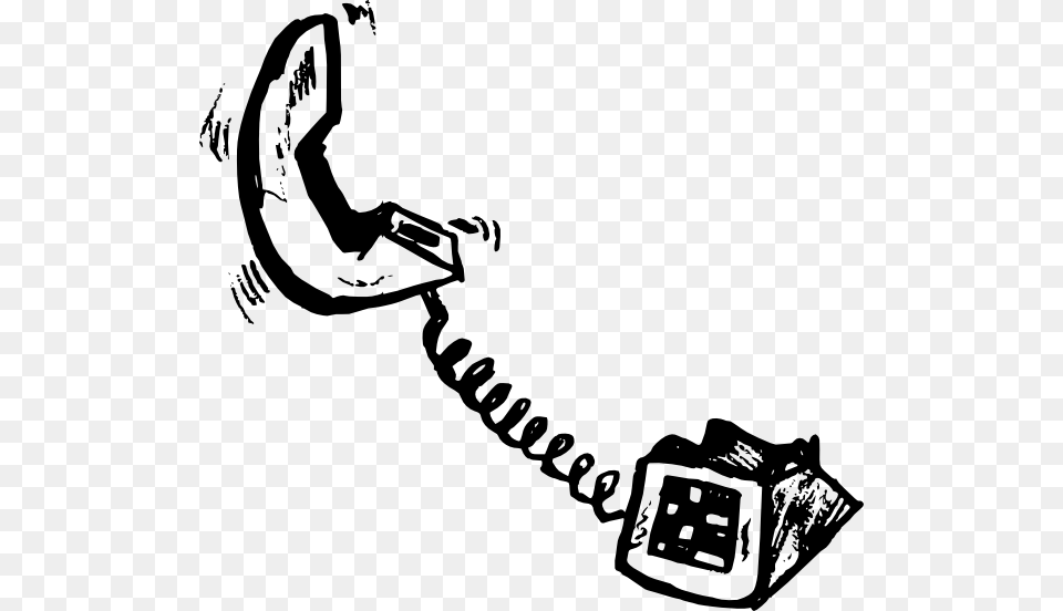 Vector Telephone Clip Art At Clker Com Cord Phone Cartoon, Electronics, Smoke Pipe, Hardware Free Png Download
