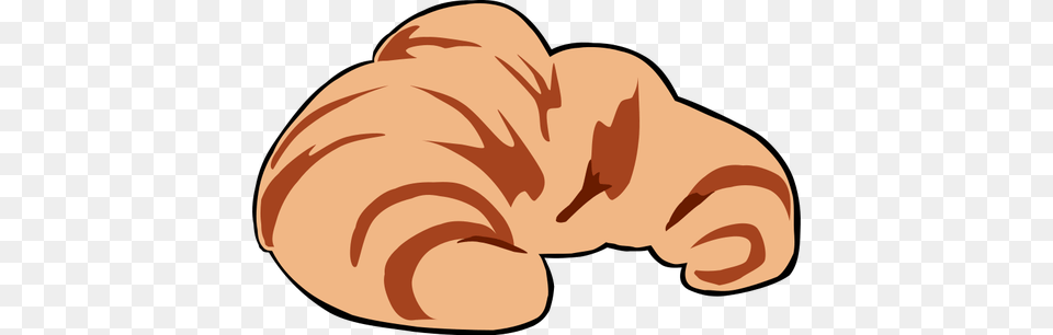 Vector Drawing Of A Croissant, Food, Baby, Person Png Image