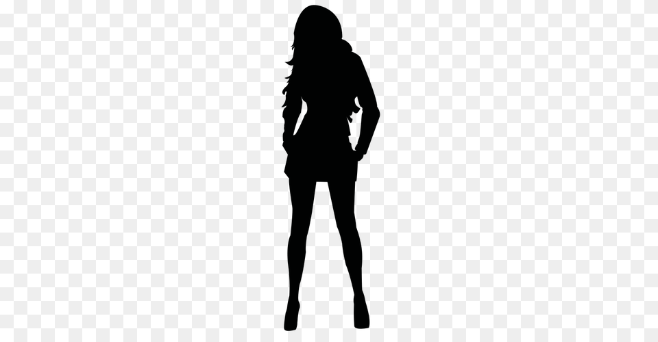 Vector Drawing Of A Woman Silhouette, Person, Walking, Lighting Free Png