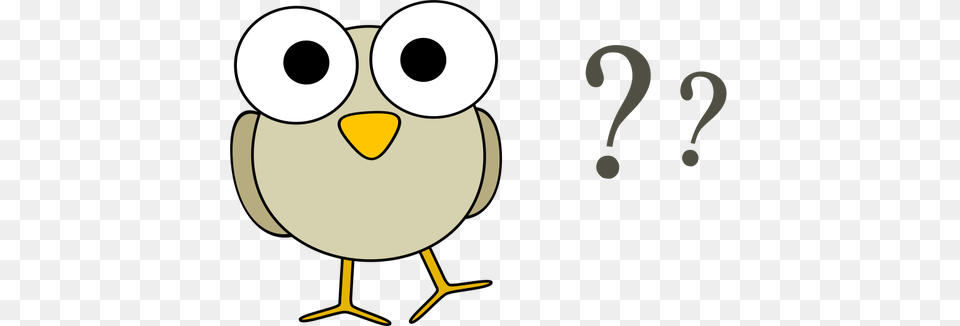 Vector Drawing Of Funny Grey Cartoon Bird With Big Eyes And Some, Animal, Astronomy, Moon, Nature Free Png Download