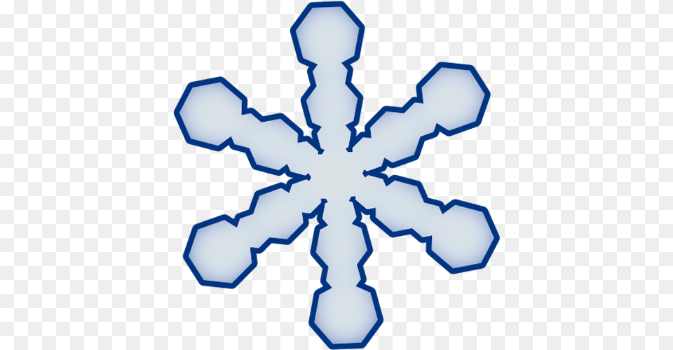 Vector Drawing Of Icy Blue Snowflake, Nature, Outdoors, Snow Free Transparent Png