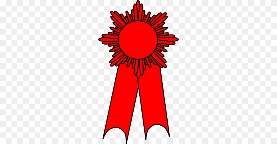 Vector Drawing Of Medal With A Red Ribbon, Logo, Symbol Free Transparent Png