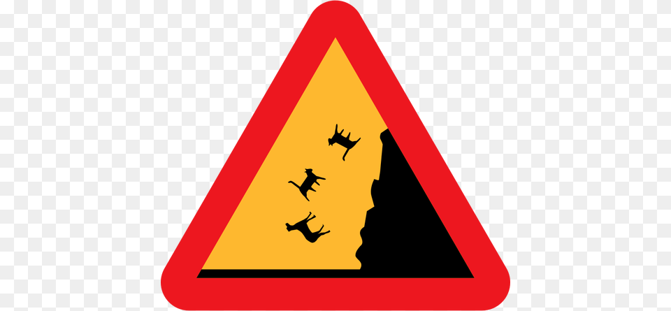 Vector Drawing Of Raining Cats And Dogs Warning Road Sign Public, Symbol, Road Sign Png