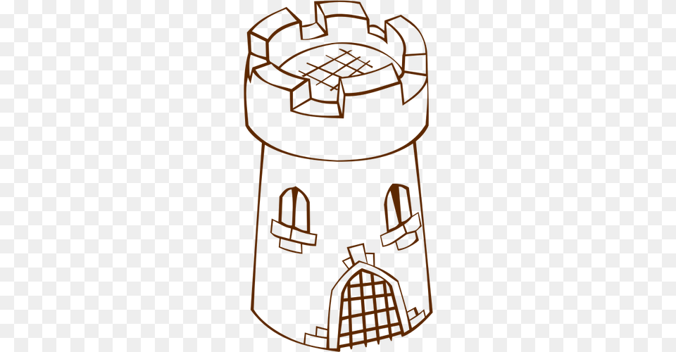 Vector Drawing Of Role Play Game Map Icon For A Round Tower, Person, Maze Png