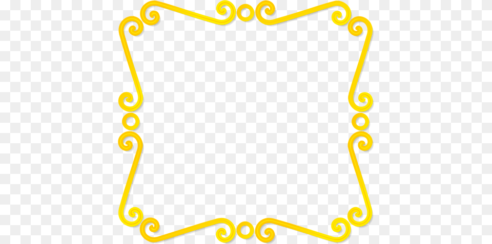 Vector Drawing Of Thin Golden Mirror Frame, Gate Png Image