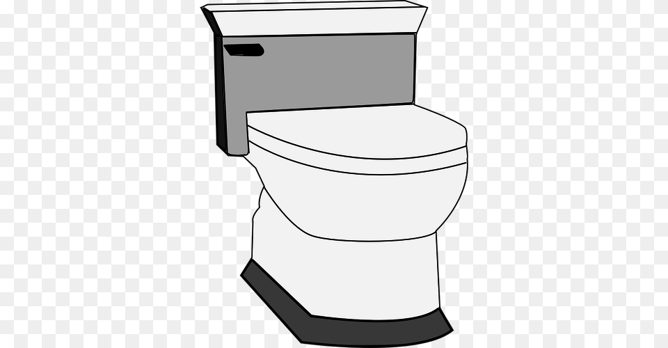 Vector Drawing Of Toilet With Flusher, Indoors, Bathroom, Mailbox, Room Png Image