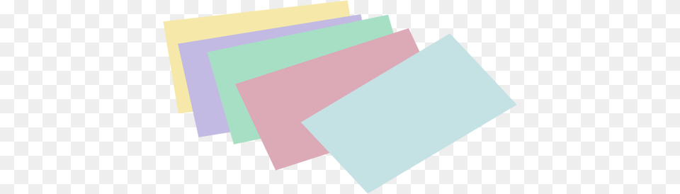 Vector Drawing Of Unlined Colored Index Cards, File Free Png