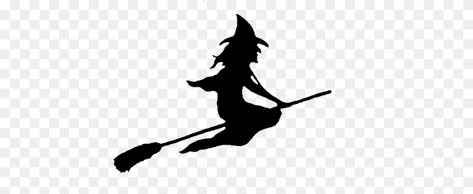 Vector Drawing Of Witch On A Broom, Nature, Night, Outdoors, Astronomy Png