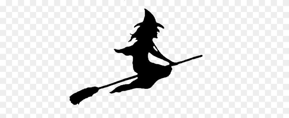 Vector Drawing Of Witch On A Broom, Nature, Night, Outdoors, Astronomy Free Transparent Png