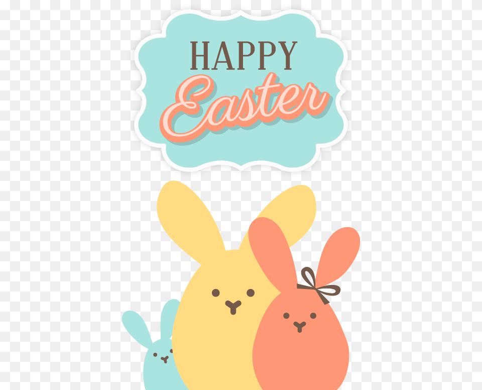 Vector Easter Bunny Rabbit Happy Clipart Hd Clipart Cartoon, Plant, Food, Fruit, Produce Png Image
