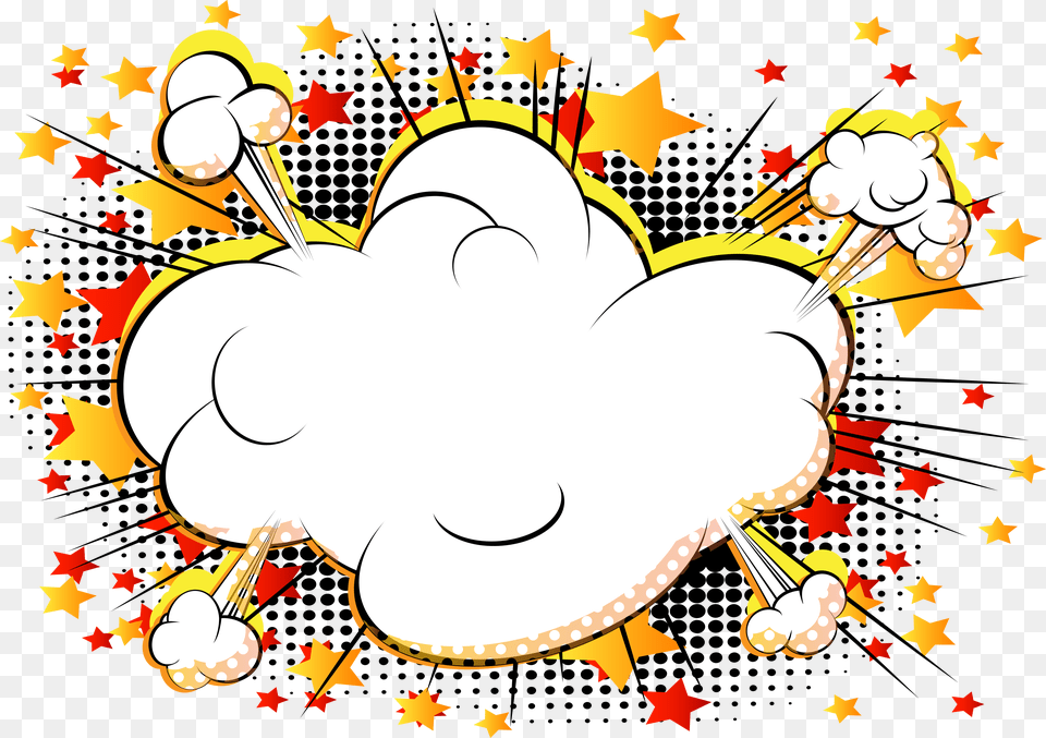 Vector Explosion Comics Book Comic Cartoon Cloud Clipart Comic Book Explosion, Art, Graphics Png Image