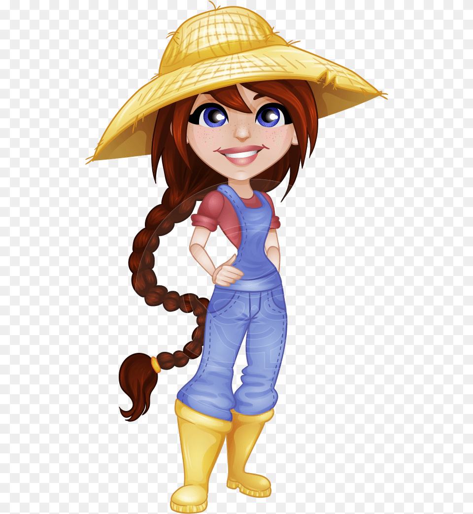 Vector Female Character Dianne Female Farmer Cartoon, Book, Publication, Comics, Baby Free Transparent Png