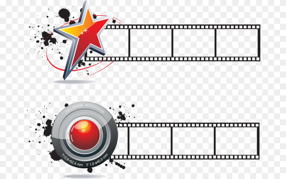 Vector Film Strip, Electronics, Camera Lens Png Image