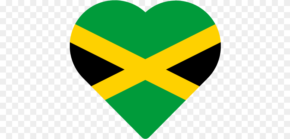 Vector Flag Of Jamaica Heart Vector Flags Emblem, Logo Png Image