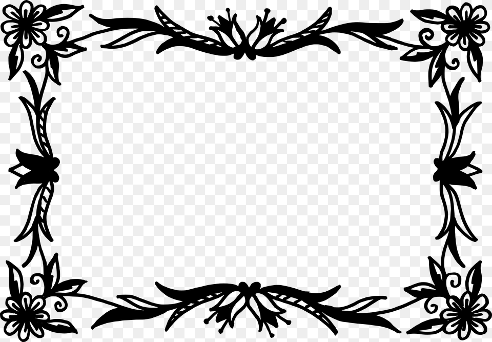 Vector Flower Clipart Black And White, Art, Floral Design, Graphics, Pattern Free Transparent Png