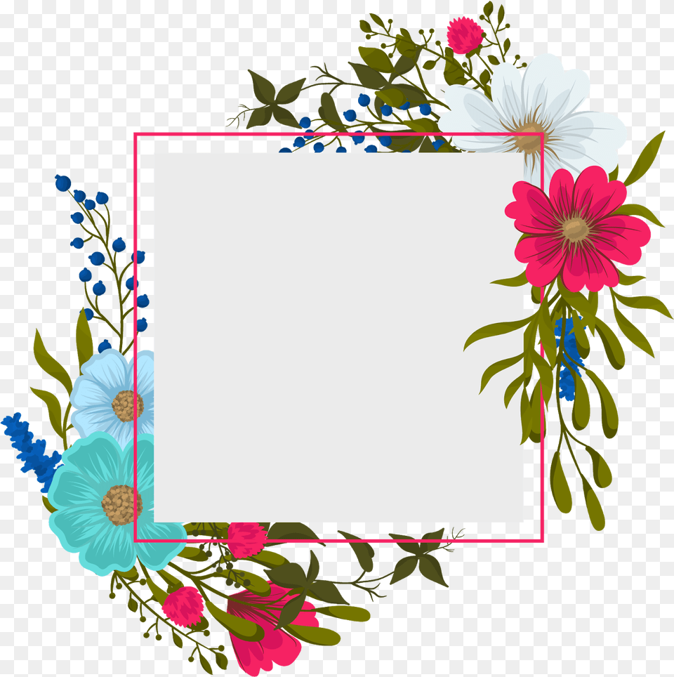 Vector Flower Frame Vector Flower, Anemone, Plant, Daisy, Pattern Free Transparent Png