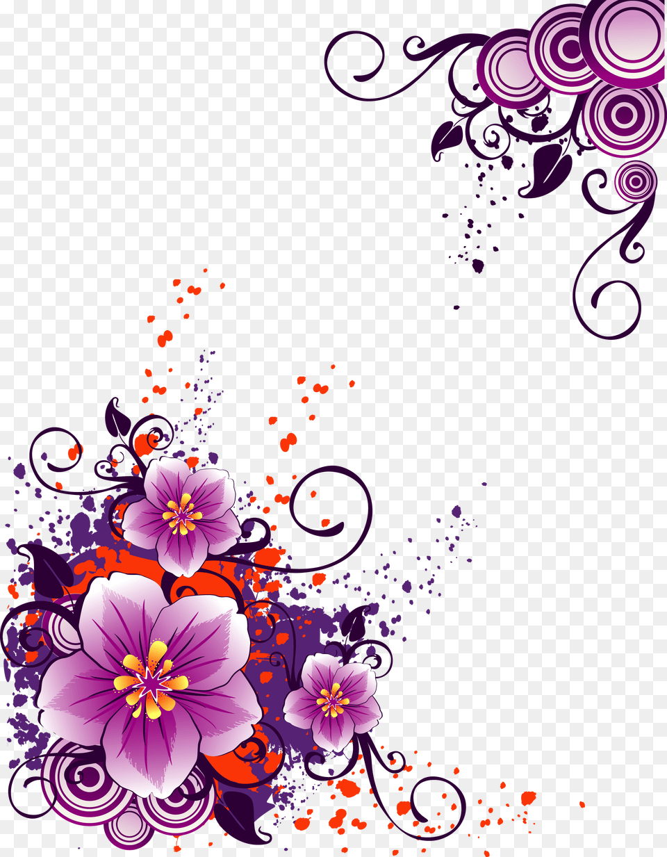 Vector Flowers Cdr, Art, Floral Design, Graphics, Pattern Png Image