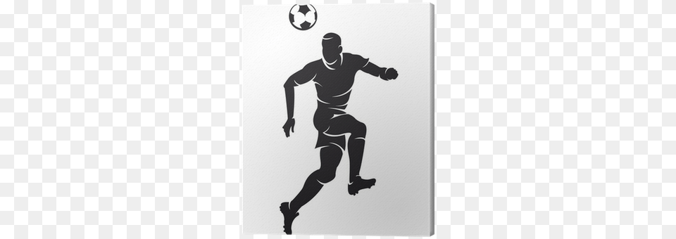 Vector Football Player Silhouette With Ball Isolated, Adult, Male, Man, Person Free Png