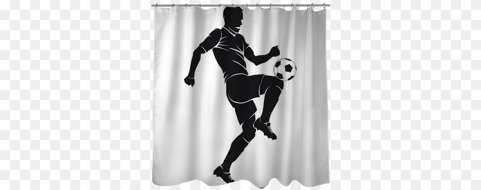 Vector Football Player Silhouette With Ball Isolated Jugador De Futbol Silueta, Adult, Person, Man, Male Png
