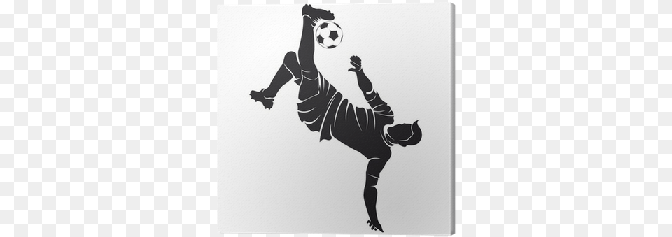 Vector Football Player Silhouette With Ball Isolated Zlatan Ibrahimovic Bicycle Kick Record, Stencil, Person, Baby, Soccer Png