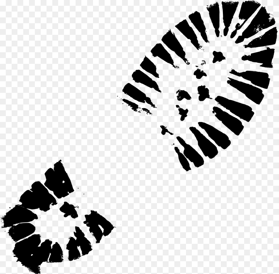 Vector Footprints Grunge, Gray Free Png Download