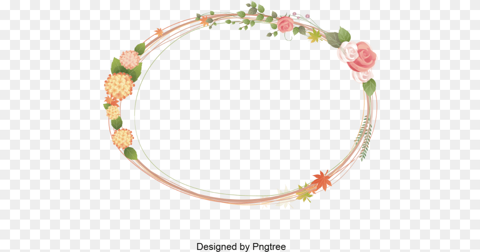 Vector Frame Border Flower, Rose, Plant, Accessories, Oval Png