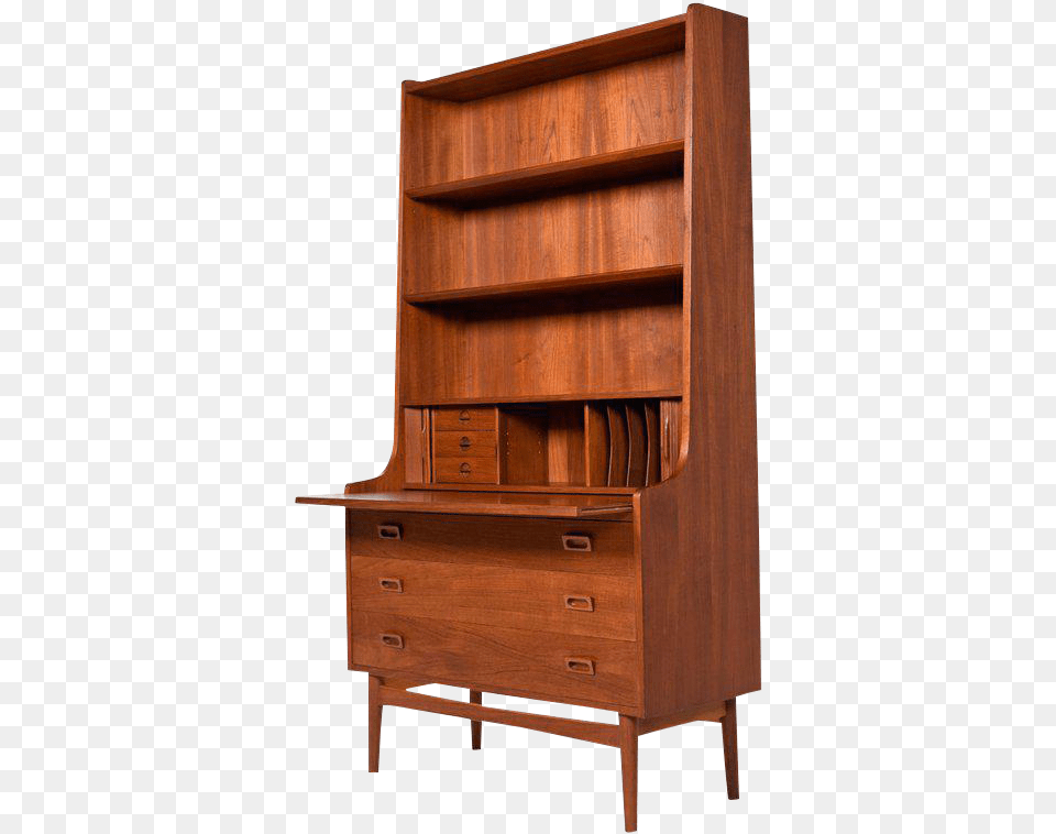 Vector Borge Mogensen Style Danish Teak Bookcase Hutch, Cabinet, Wood, Furniture, Drawer Free Transparent Png