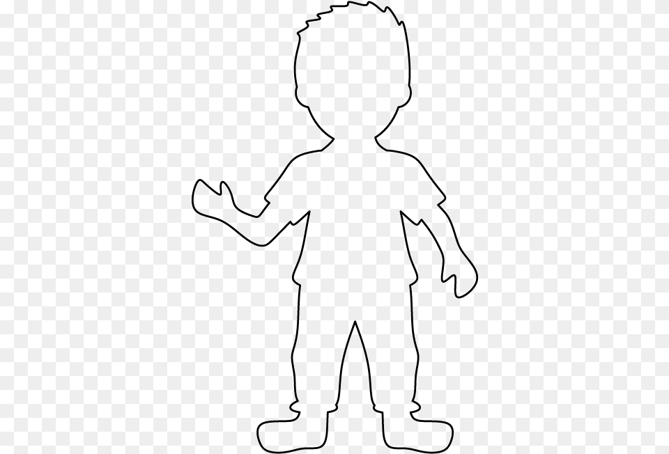 Vector Collection Of Child Line Art, Silhouette Free Png