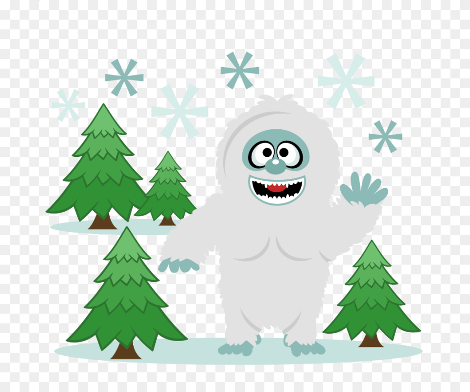 Vector Free Download Yeti Snowman Scrapbook Cut File Yeti Clip Art, Plant, Tree, Nature, Outdoors Png Image