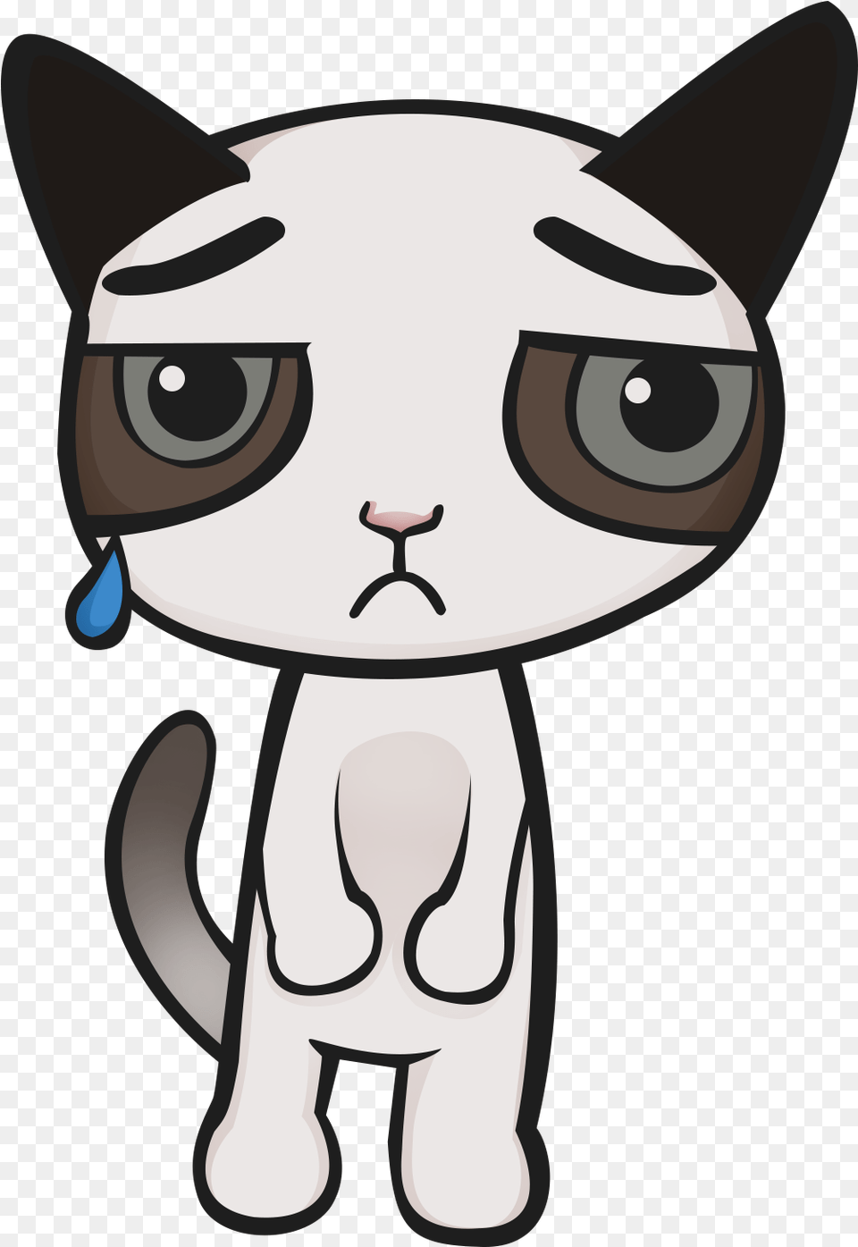 Vector Grumpy Cat Food Clip Art Transprent Sad Cat Clipart, Animal, Mammal, Pet Free Png
